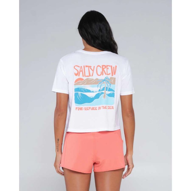 SALTY CREW POSTCARD CROP TEE