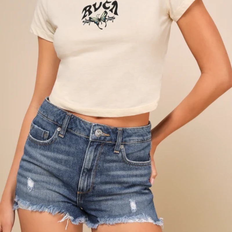 ROXY NEW SWELL DENIM SHORTS