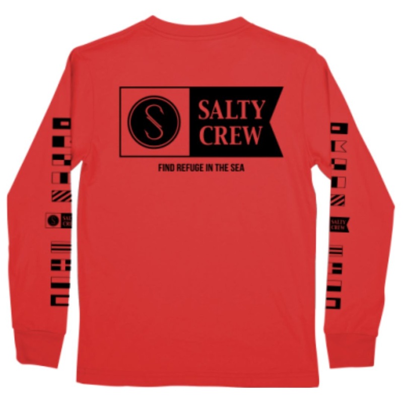 SALTY CREW ALPHA FLAG L/S BOYS TEE