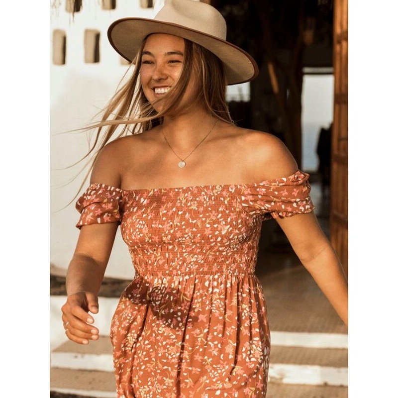 ROXY HELLO PETAL WOVEN MINI DRESS