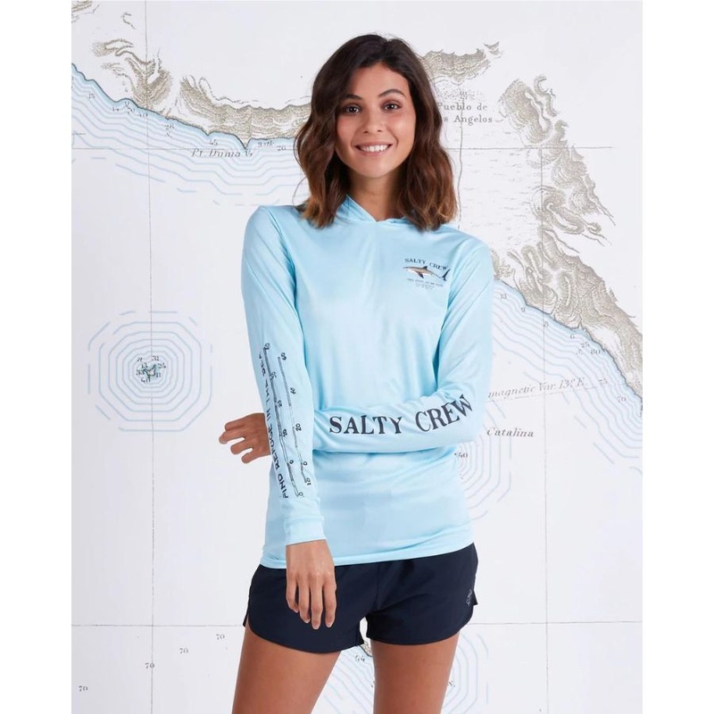 SALTY CREW BRUCE HOOD L/S PERFORMACE