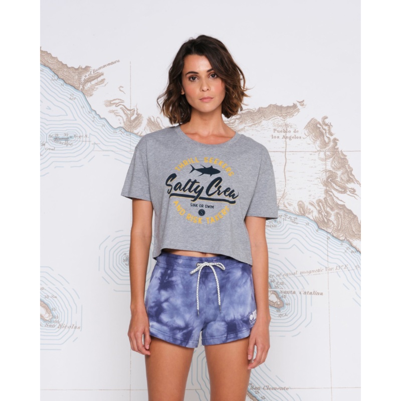 SALTY CREW SCRIPTED CROP TOP