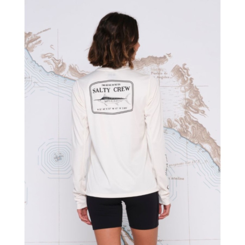 SALTY CREW STEALTH PINNACLE CREW L/S TECH