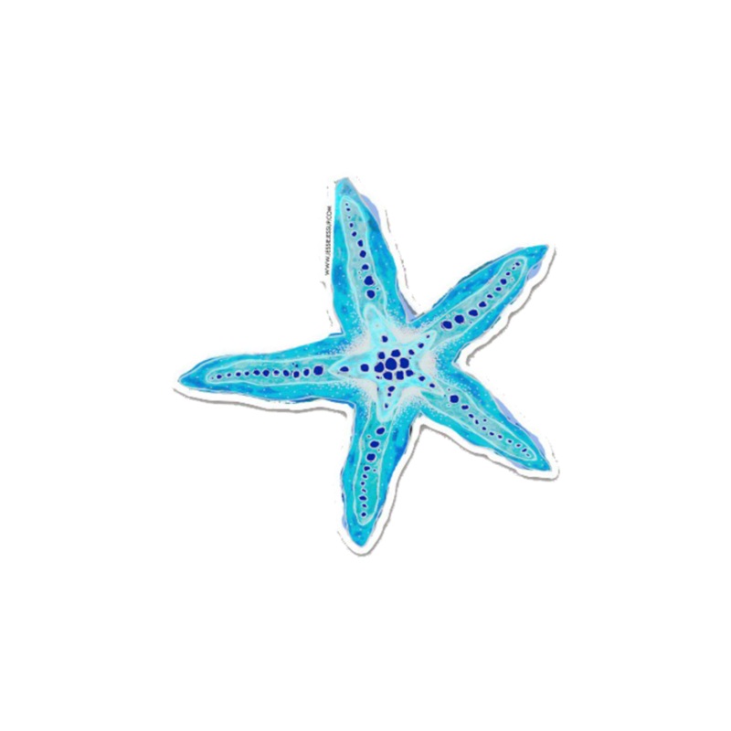JESSIE JESSUP STICKERS BLUE STARFISH