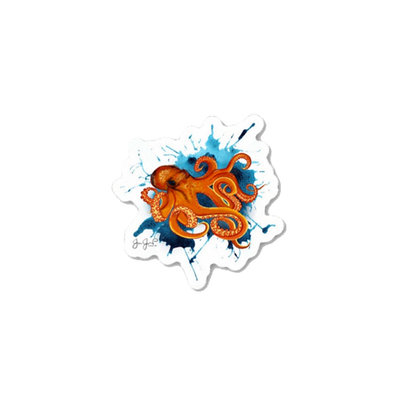 JESSIE JESSUP STICKERS ORANGE OCTOPUS