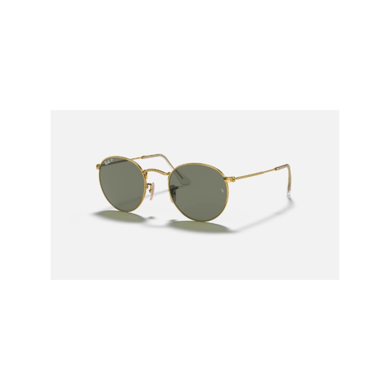 RAY-BAN RB3447 ROUND METAL POLORIZED SUNGLASSES