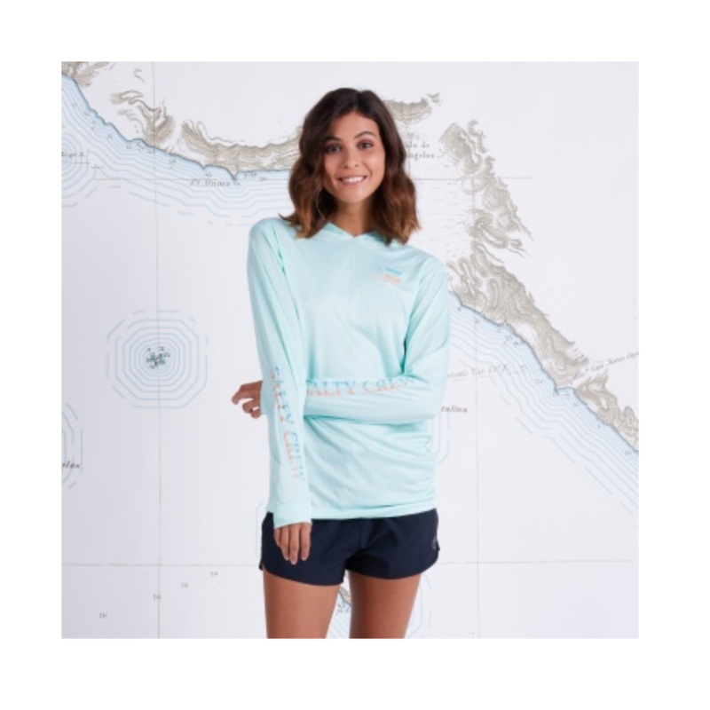 SALTY CREW ALPHA GRADIENT HOODED SUNSHIRT
