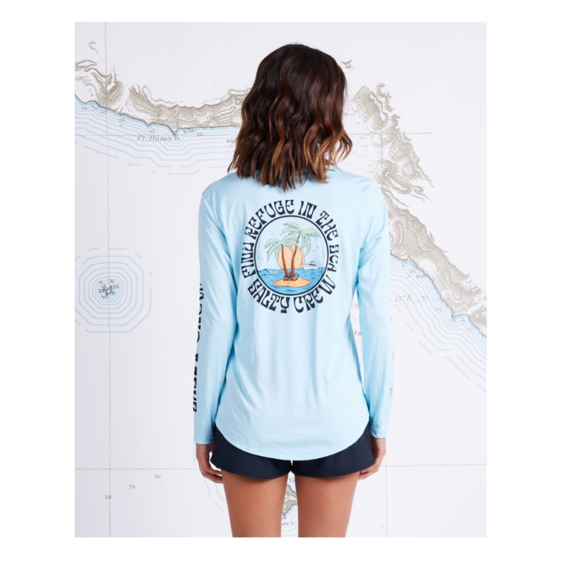 SALTY CREW DOS PALMS SCOOP NECK L/S