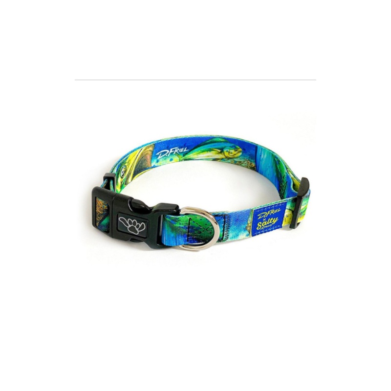 SALTY PAWS DOG COLLAR MAHI PRINT