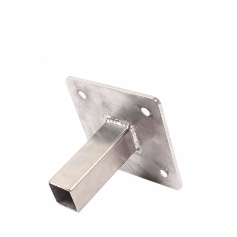 Stainless Steel Short Stick Female Base Square Plate