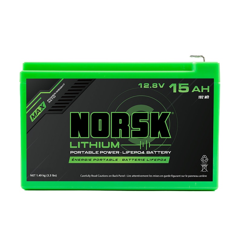Norsk 12.8V 15AH LiFePO4 Battery with Charger
