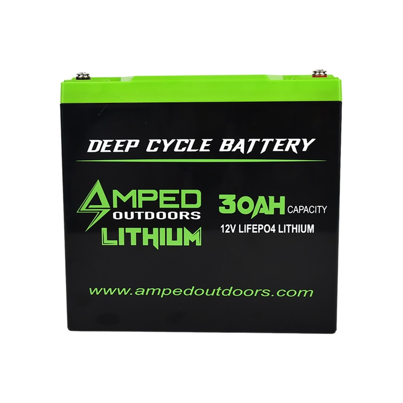 Amped Outdoors 12v 30Ah Tall LiFePO4 Lithium Battery