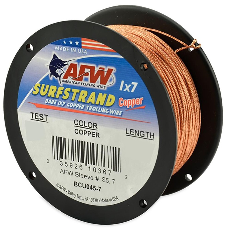 American Fishing Wire Surfstrand 1×7 Copper Trolling Wire