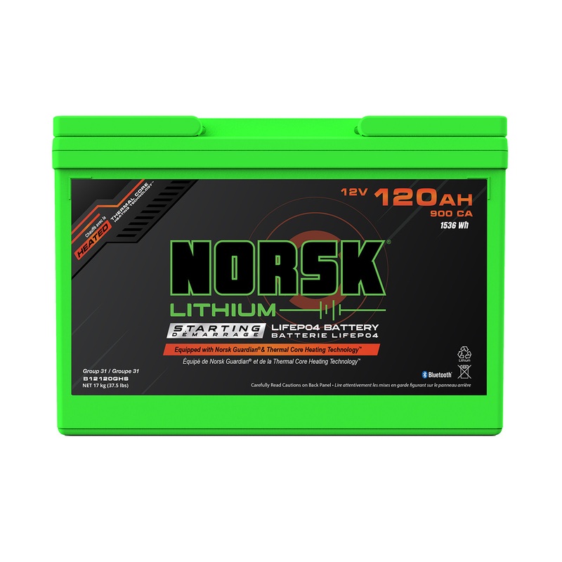 Norsk 12V 120Ah LiFePO4 Starting Battery