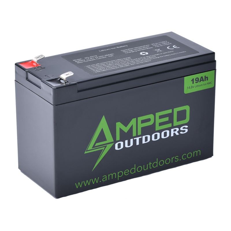 Amped 14.8V 19Ah Outdoors Lithium Battery with 5A Charger