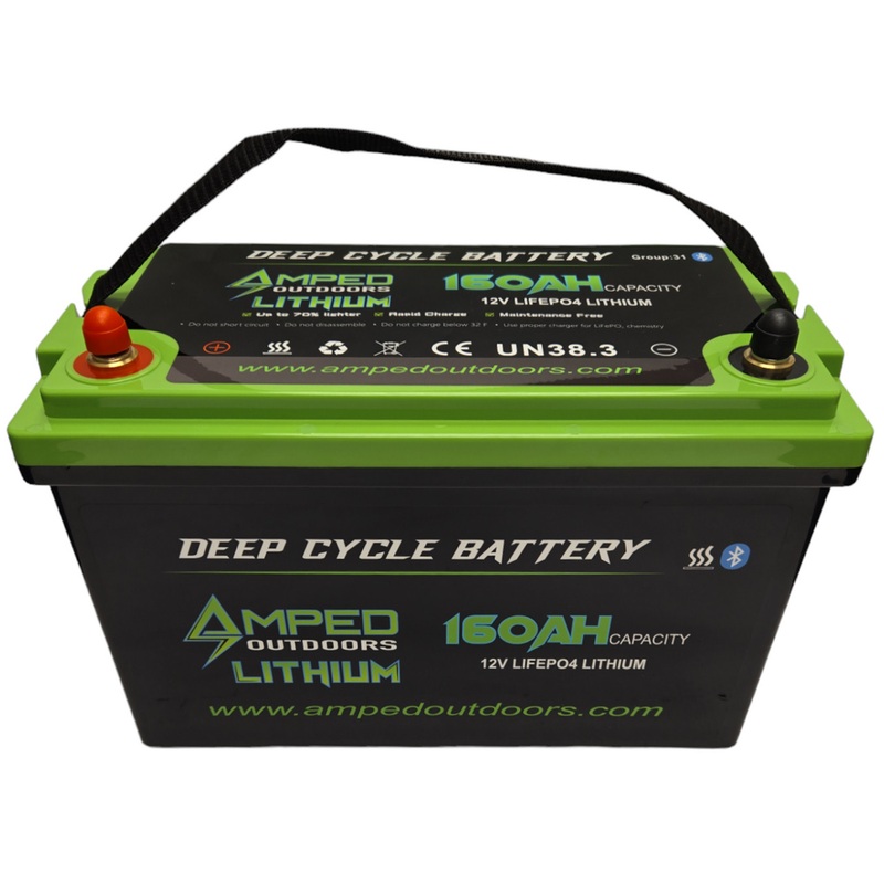 Amped Outdoors 12V 160Ah LiFePO4 Lithium BatteryHeated