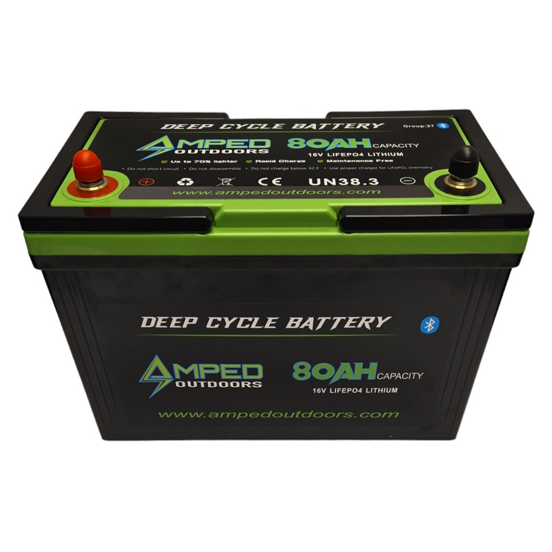 Amped 16V 80Ah Outdoors Lithium Battery with Charger