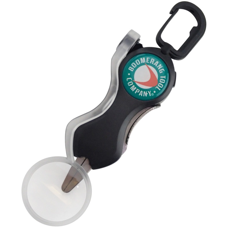 Boomerang Tool Co. Long Snip Cheater Fishing Line Cutter with Magnifying Glass