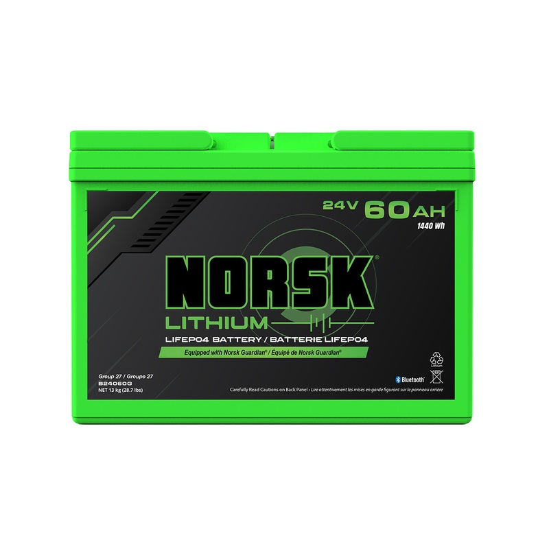 Norsk 24V 60AH LiFePO4 Lithium Trolling Motor Battery