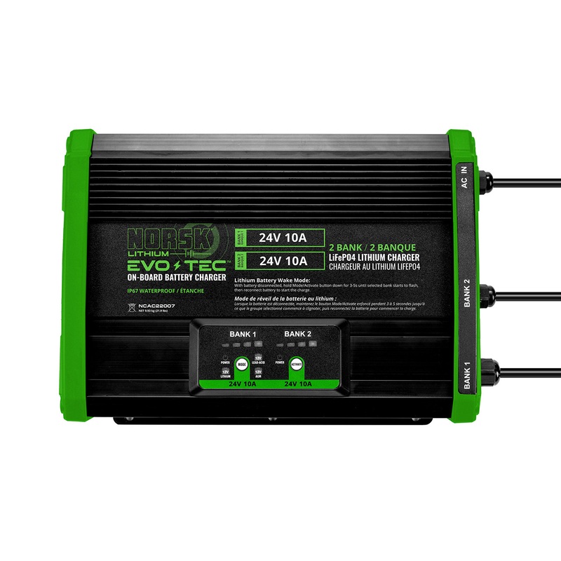 Norsk Two Bank 24V 10A Marine Onboard Battery Charger