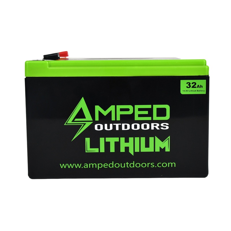 Amped 14.8V 32Ah Outdoors Lithium Bluetooth Battery with 5A Charger