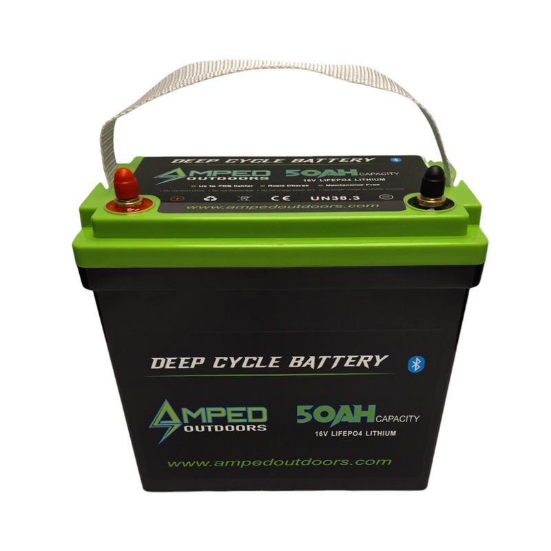 Amped 16V 50Ah Outdoors Lithium Battery with Charger