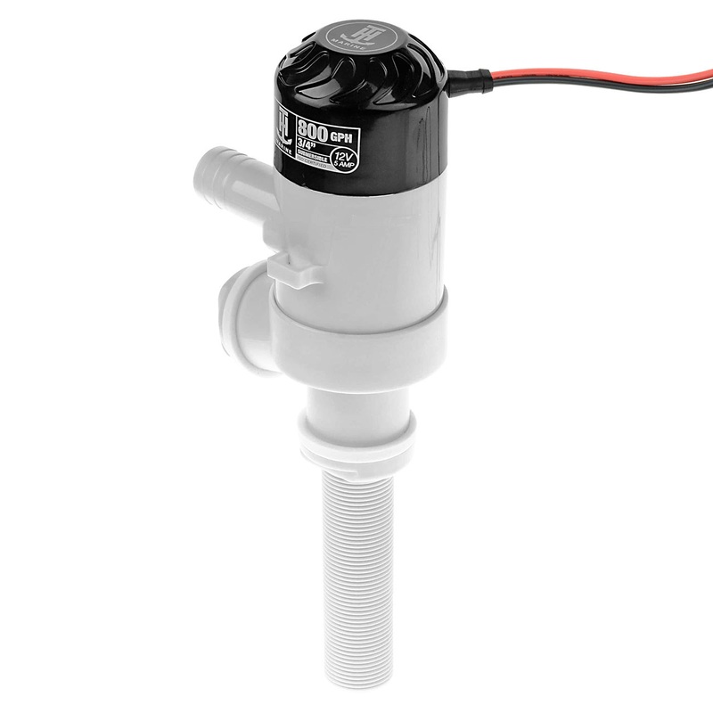 T-H Marine Boating Essentials 800 GPH Thru-Hull Livewell Pump