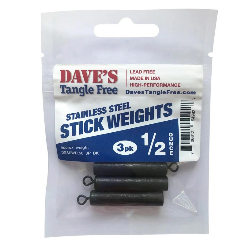 Dave’s Tangle Free Steel Stick Weights