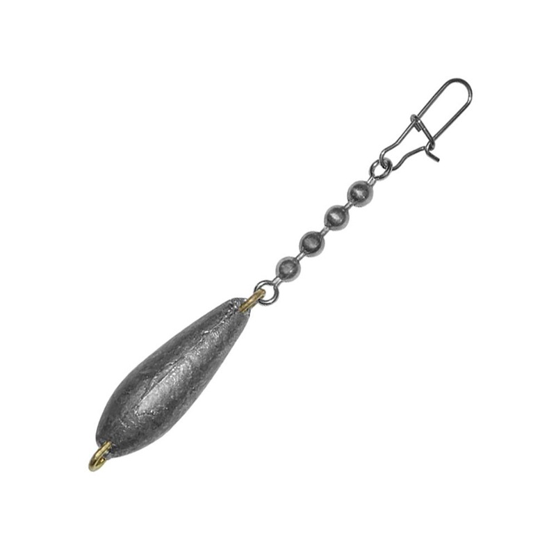 Bullet Weights Trolling Sinkers with Chain and Snap