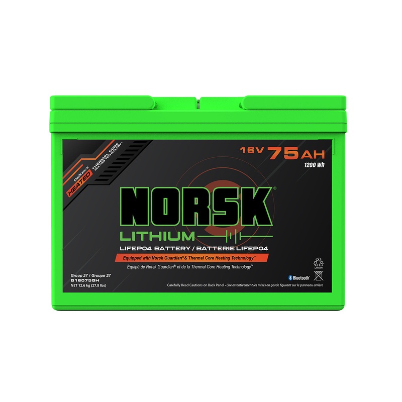 Norsk 16V 75AH LiFePO4 Heated Battery