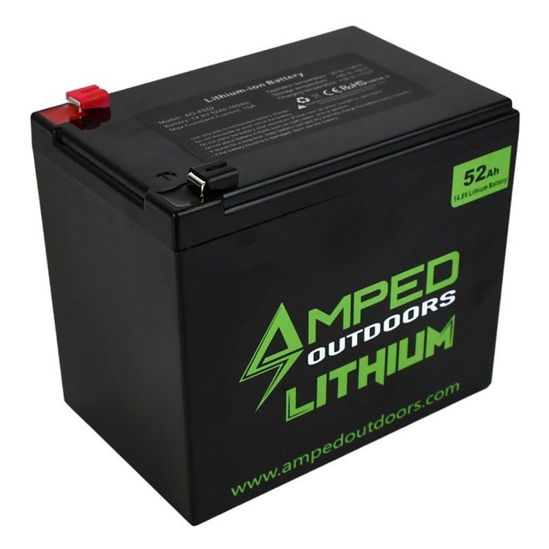 Amped 14.8V 52Ah Outdoors Lithium Battery with 5A Charger