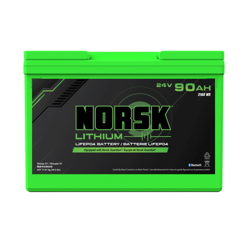 Norsk 24V 90AH LiFePO4 Trolling Motor Battery